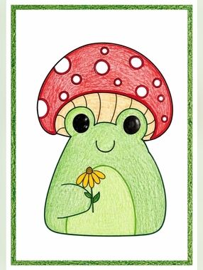 Hand Crafted Frog Toadstool Business Cards